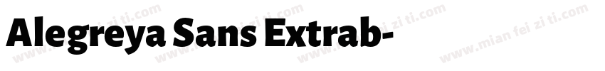 Alegreya Sans Extrab字体转换